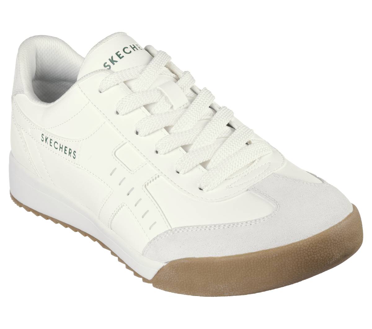 Skechers mens clearance white trainers